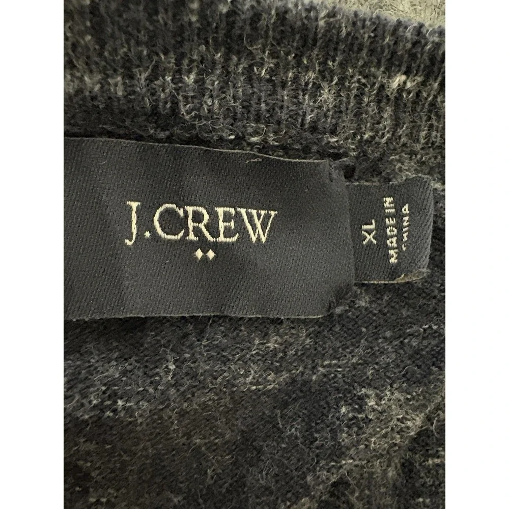 J.CREW Sweater Mens XL Blue Lightweight Cotton Acrylic Linen Crew Neck Pullover